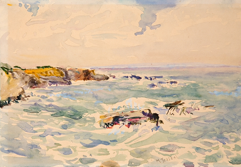 Mary H. Teasdel Untitled, (Seascape), c. 1883-1937 Watercolor Gift of the College of Social and Behavioral Sciences, Collection of the Utah Museum of Fine Arts UMFA1994.033.002