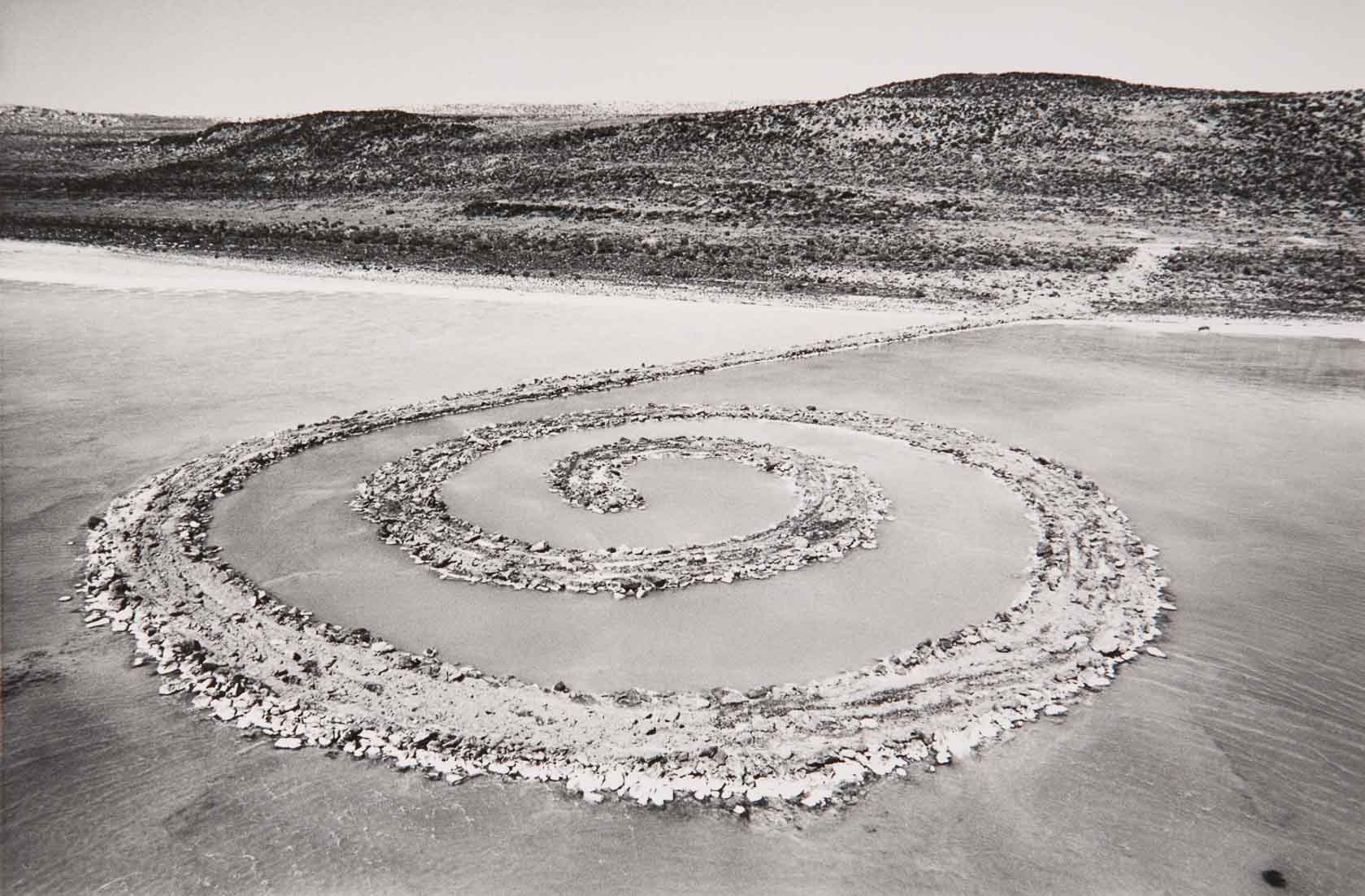 Robert Smithson, Spiral Jetty (1970). Photograph by Gianfranco Gorgoni. Art © Estate of Robert Smithson/Licensed by VAGA, New York