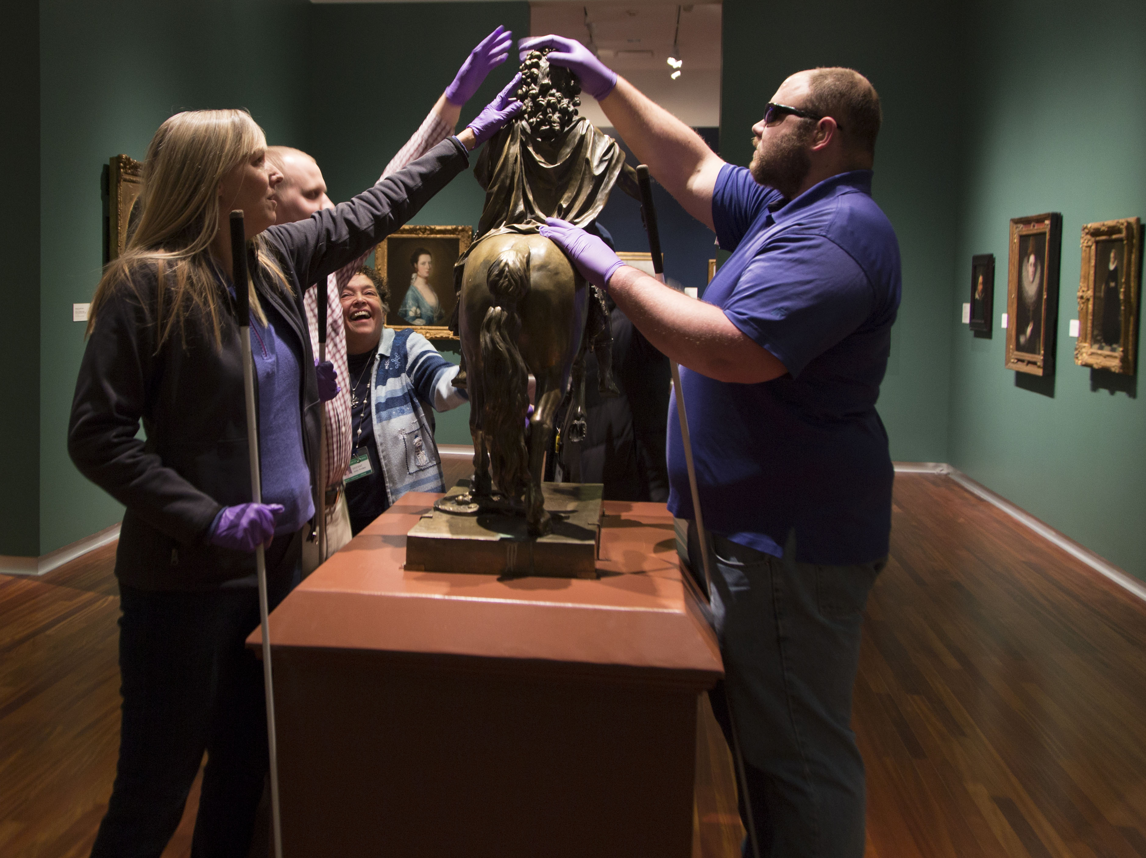 Guests enjoy a touch tour at the UMFA